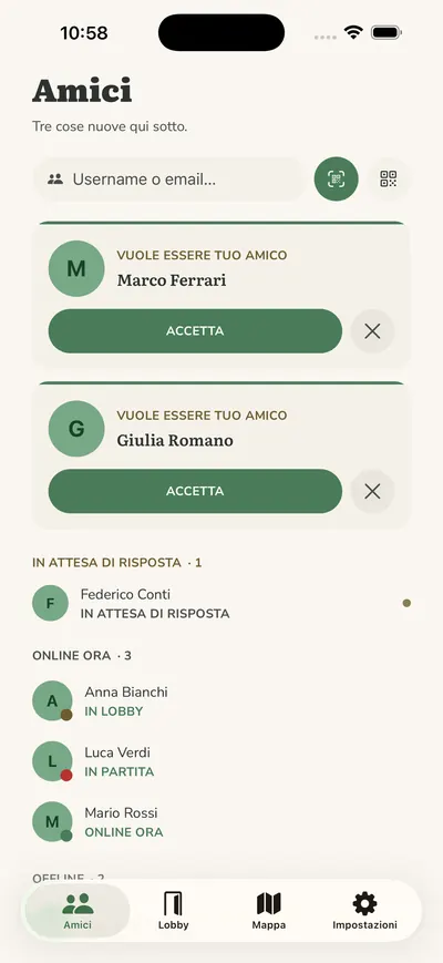 Terra Seek: amici online e in partita